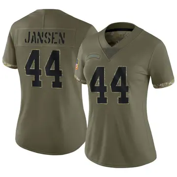 Nike JJ Jansen Women's Limited Carolina Panthers Olive 2022 Salute To Service Jersey