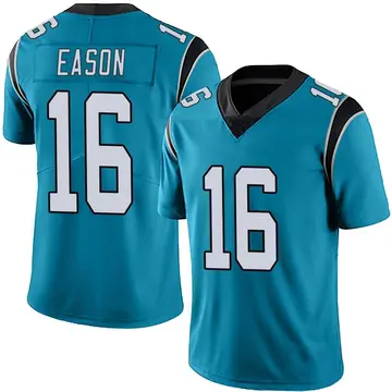 Nike Jacob Eason Men's Limited Carolina Panthers Blue Alternate Vapor Untouchable Jersey