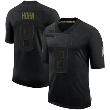 Nike Jaycee Horn Men's Limited Carolina Panthers Black 2020 Salute To Service Jersey