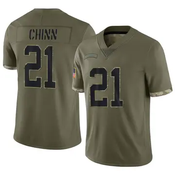 Nike Jeremy Chinn Youth Limited Carolina Panthers Olive 2022 Salute To Service Jersey