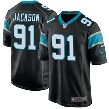 Nike Joe Jackson Men's Game Carolina Panthers Black Team Color Jersey