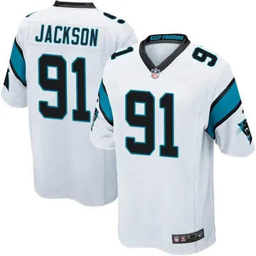 Nike Joe Jackson Men's Game Carolina Panthers White Jersey