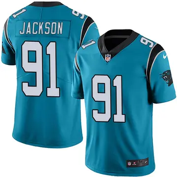 Nike Joe Jackson Men's Limited Carolina Panthers Blue Alternate Vapor Untouchable Jersey