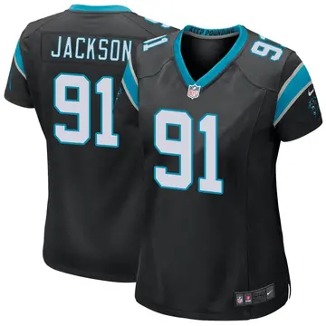 Nike Joe Jackson Women's Game Carolina Panthers Black Team Color Jersey