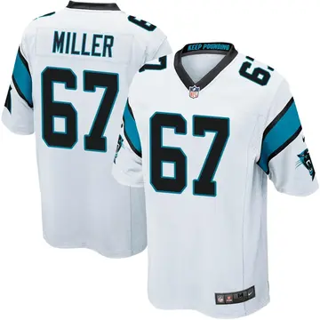 Nike John Miller Youth Game Carolina Panthers White Jersey