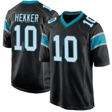 Nike Johnny Hekker Men's Game Carolina Panthers Black Team Color Jersey