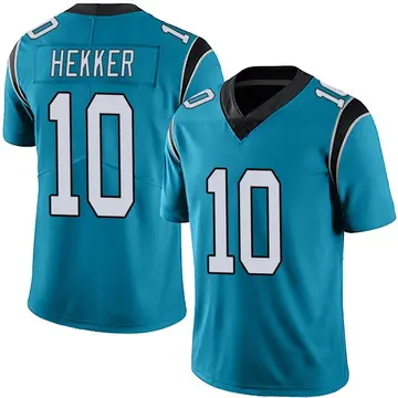 Nike Johnny Hekker Men's Limited Carolina Panthers Blue Alternate Vapor Untouchable Jersey