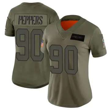 Nike Julius Peppers Women's Limited Carolina Panthers Camo 2019 Salute to Service Jersey