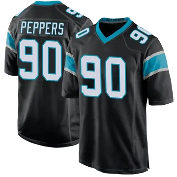 Nike Julius Peppers Youth Game Carolina Panthers Black Team Color Jersey