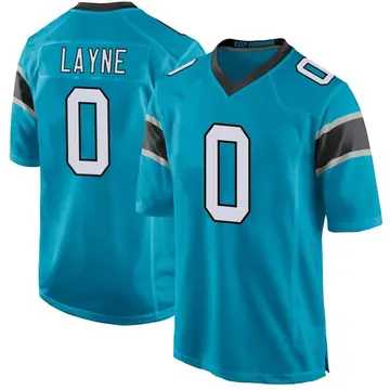 Nike Justin Layne Men's Game Carolina Panthers Blue Alternate Jersey