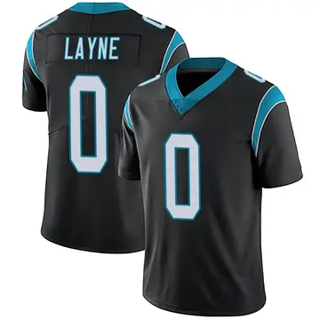 Nike Justin Layne Men's Limited Carolina Panthers Black Team Color Vapor Untouchable Jersey