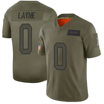 Nike Justin Layne Men's Limited Carolina Panthers Camo 2019 Salute to Service Jersey