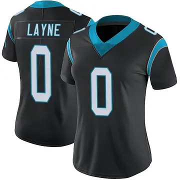 Nike Justin Layne Women's Limited Carolina Panthers Black Team Color Vapor Untouchable Jersey