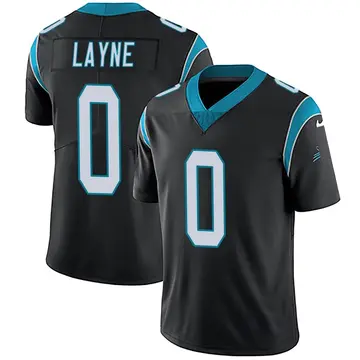Nike Justin Layne Youth Limited Carolina Panthers Black Team Color Vapor Untouchable Jersey