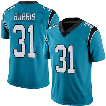 Nike Juston Burris Men's Limited Carolina Panthers Blue Alternate Vapor Untouchable Jersey