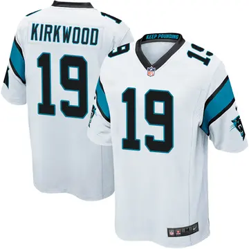 Nike Keith Kirkwood Men's Game Carolina Panthers White Jersey