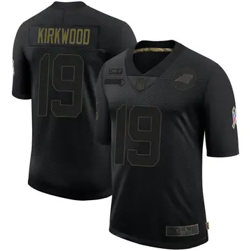 Nike Keith Kirkwood Men's Limited Carolina Panthers Black 2020 Salute To Service Jersey