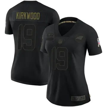 Nike Keith Kirkwood Women's Limited Carolina Panthers Black 2020 Salute To Service Jersey