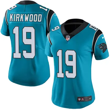 Nike Keith Kirkwood Women's Limited Carolina Panthers Blue Alternate Vapor Untouchable Jersey