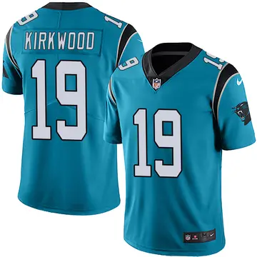 Nike Keith Kirkwood Youth Limited Carolina Panthers Blue Alternate Vapor Untouchable Jersey