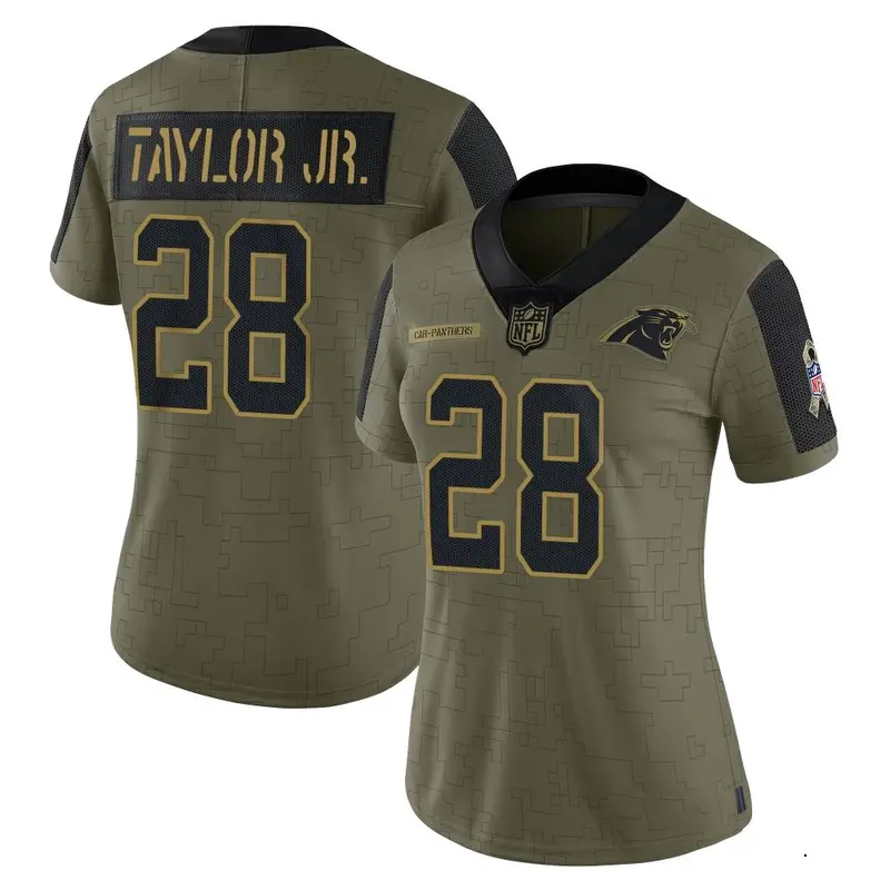 Nike Keith Taylor Jr. Women's Limited Carolina Panthers Olive 2021 Salute To Service Jersey