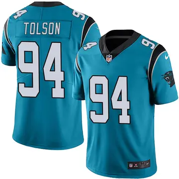 Nike Khalan Tolson Men's Limited Carolina Panthers Blue Alternate Vapor Untouchable Jersey