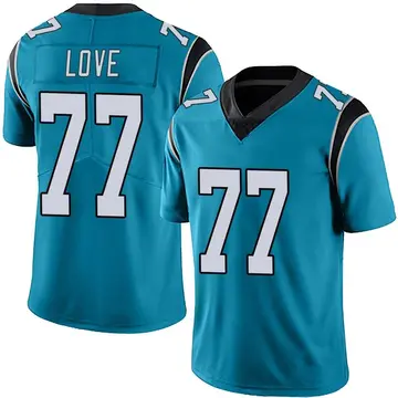 Nike Kyle Love Men's Limited Carolina Panthers Blue Alternate Vapor Untouchable Jersey