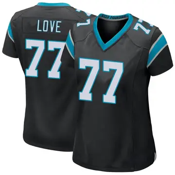 Nike Kyle Love Women's Game Carolina Panthers Black Team Color Jersey