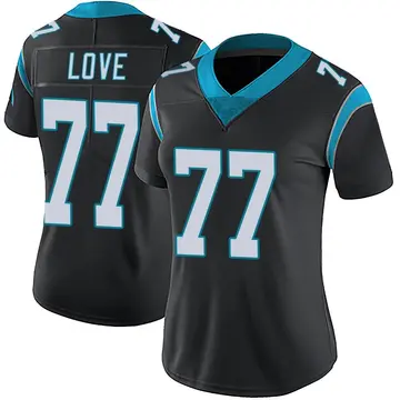 Nike Kyle Love Women's Limited Carolina Panthers Black Team Color Vapor Untouchable Jersey