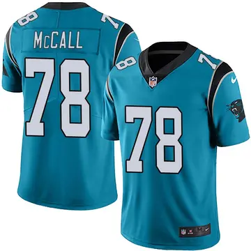 Nike Marquan McCall Men's Limited Carolina Panthers Blue Alternate Vapor Untouchable Jersey