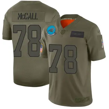Nike Marquan McCall Men's Limited Carolina Panthers Camo 2019 Salute to Service Jersey
