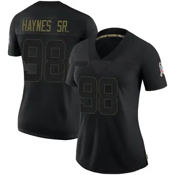 Nike Marquis Haynes Sr. Women's Limited Carolina Panthers Black 2020 Salute To Service Jersey