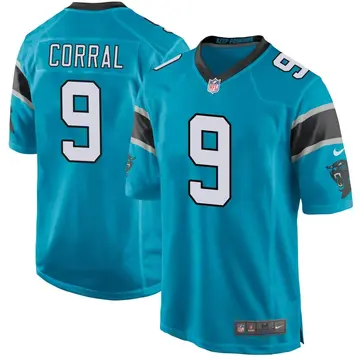Nike Matt Corral Men's Game Carolina Panthers Blue Alternate Jersey
