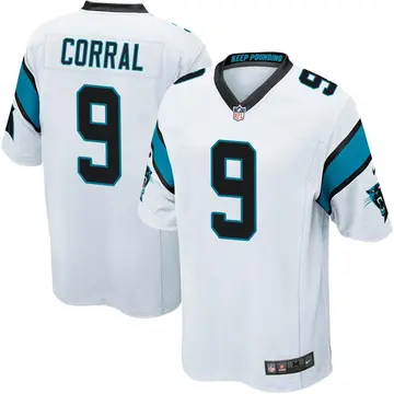 Nike Matt Corral Men's Game Carolina Panthers White Jersey