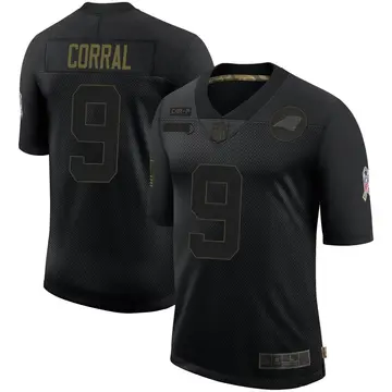Nike Matt Corral Men's Limited Carolina Panthers Black 2020 Salute To Service Jersey