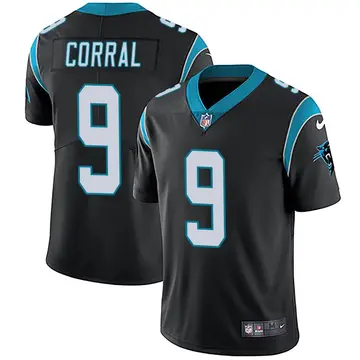Nike Matt Corral Men's Limited Carolina Panthers Black Team Color Vapor Untouchable Jersey