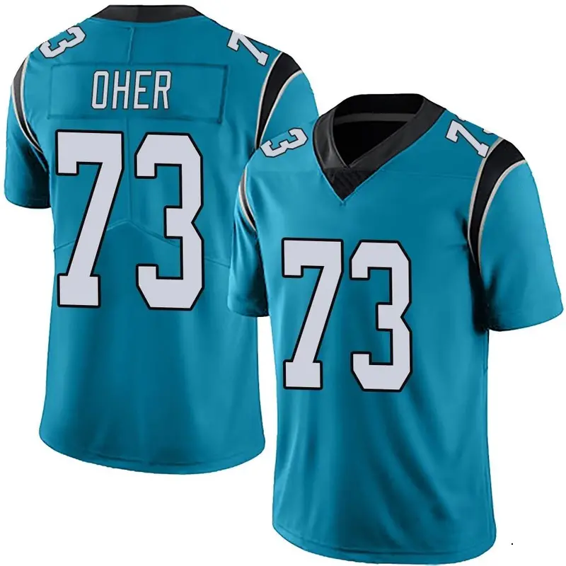 Nike Michael Oher Men's Limited Carolina Panthers Blue Alternate Vapor Untouchable Jersey