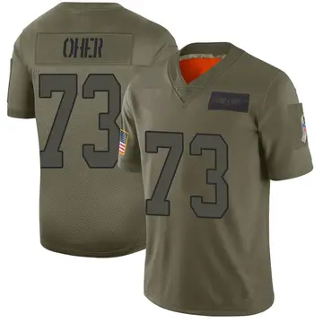 Nike Michael Oher Men's Limited Carolina Panthers Camo 2019 Salute to Service Jersey