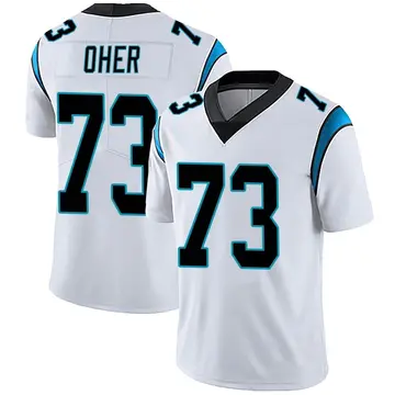 Nike Michael Oher Men's Limited Carolina Panthers White Vapor Untouchable Jersey