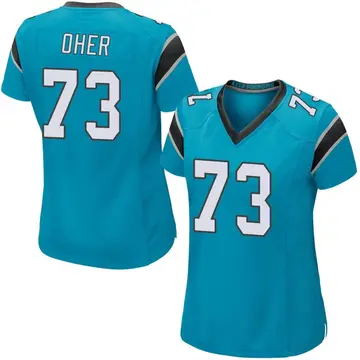 Nike Michael Oher Women's Game Carolina Panthers Blue Alternate Jersey
