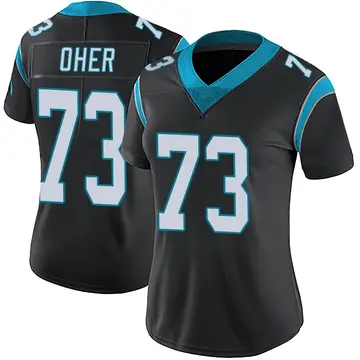 Nike Michael Oher Women's Limited Carolina Panthers Black Team Color Vapor Untouchable Jersey