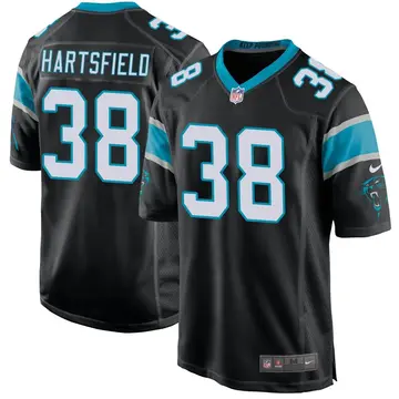 Nike Myles Hartsfield Youth Game Carolina Panthers Black Team Color Jersey