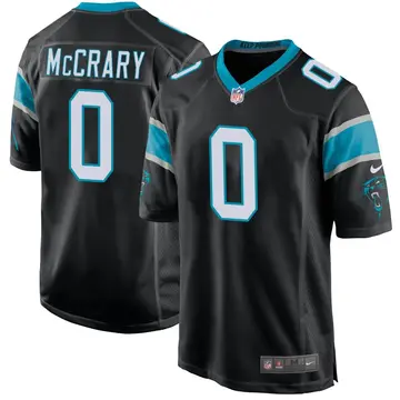 Nike Nate McCrary Youth Game Carolina Panthers Black Team Color Jersey