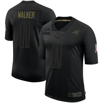 Nike PJ Walker Men's Limited Carolina Panthers Black 2020 Salute To Service Jersey