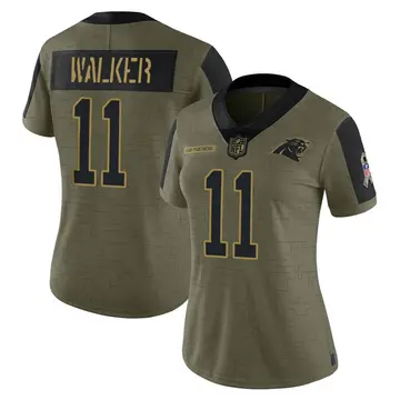 Nike PJ Walker Women's Limited Carolina Panthers Olive 2021 Salute To Service Jersey