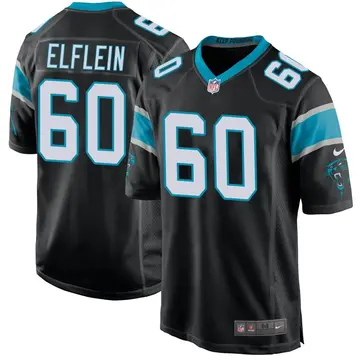 Nike Pat Elflein Men's Game Carolina Panthers Black Team Color Jersey