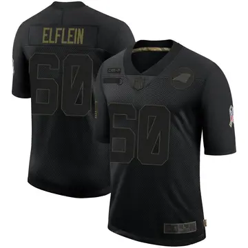 Nike Pat Elflein Men's Limited Carolina Panthers Black 2020 Salute To Service Jersey