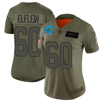 Nike Pat Elflein Women's Limited Carolina Panthers Camo 2019 Salute to Service Jersey