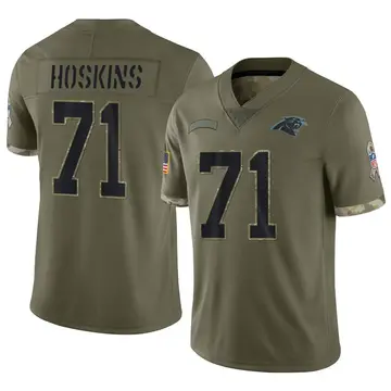 Nike Phil Hoskins Men's Limited Carolina Panthers Olive 2022 Salute To Service Jersey