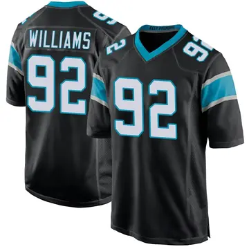 Nike Raequan Williams Men's Game Carolina Panthers Black Team Color Jersey